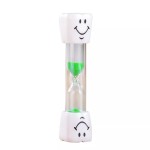 2 Minutes Smiling Face The Hourglass for Kids Toothbrush Timer Sand Clock, green sand